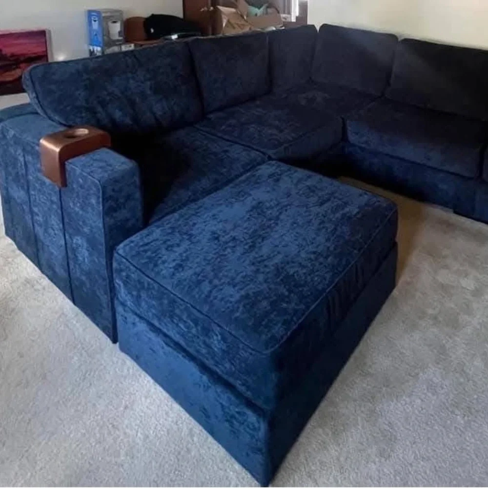Lovesac Side Cover: Midnight Navy Corded Velvet